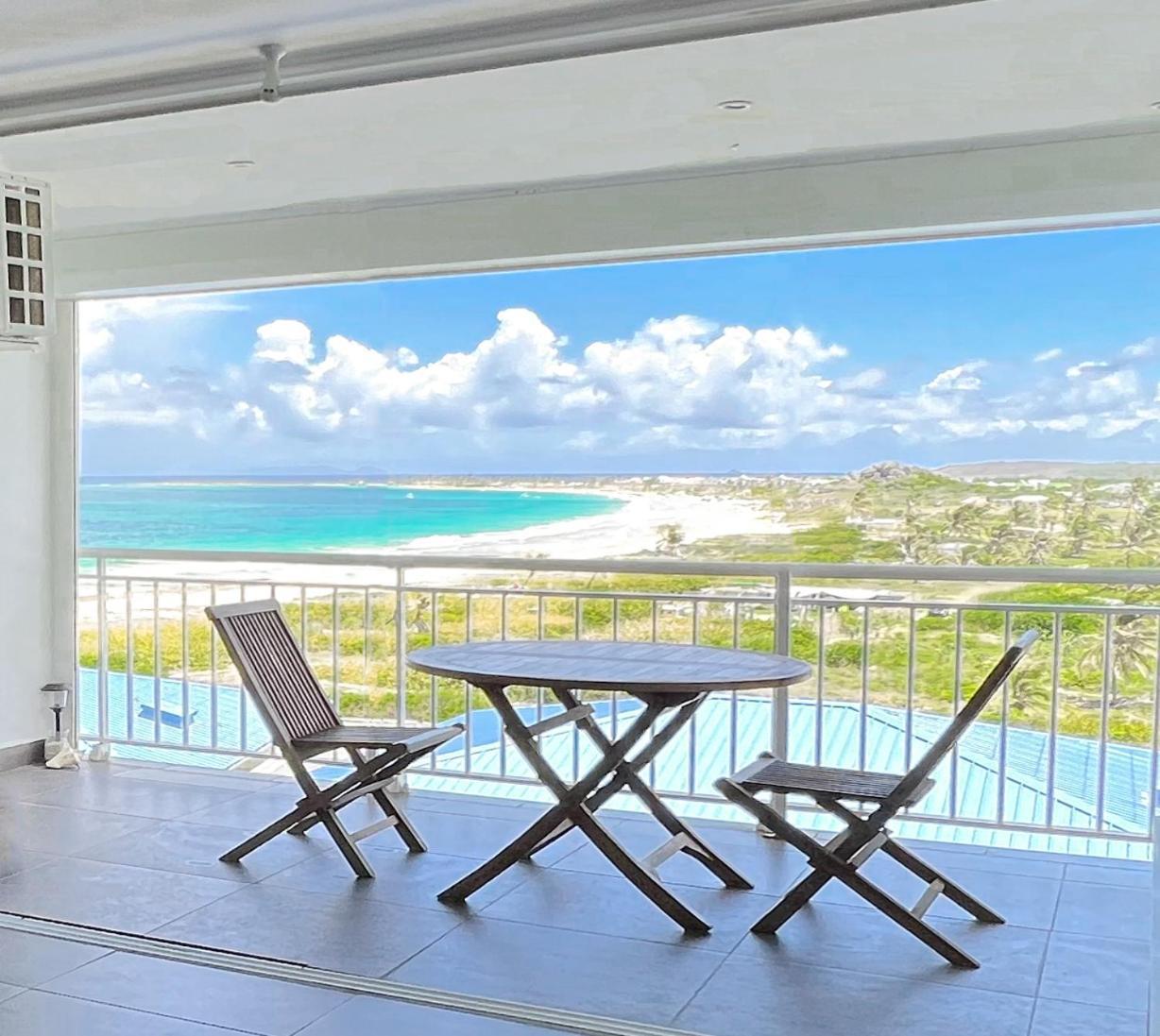 Top Floor Unit 520 Ft2 - 48 M2 With Stunning Dominant View On Ocean, St Barth, Orient Bay クルドサック エクステリア 写真