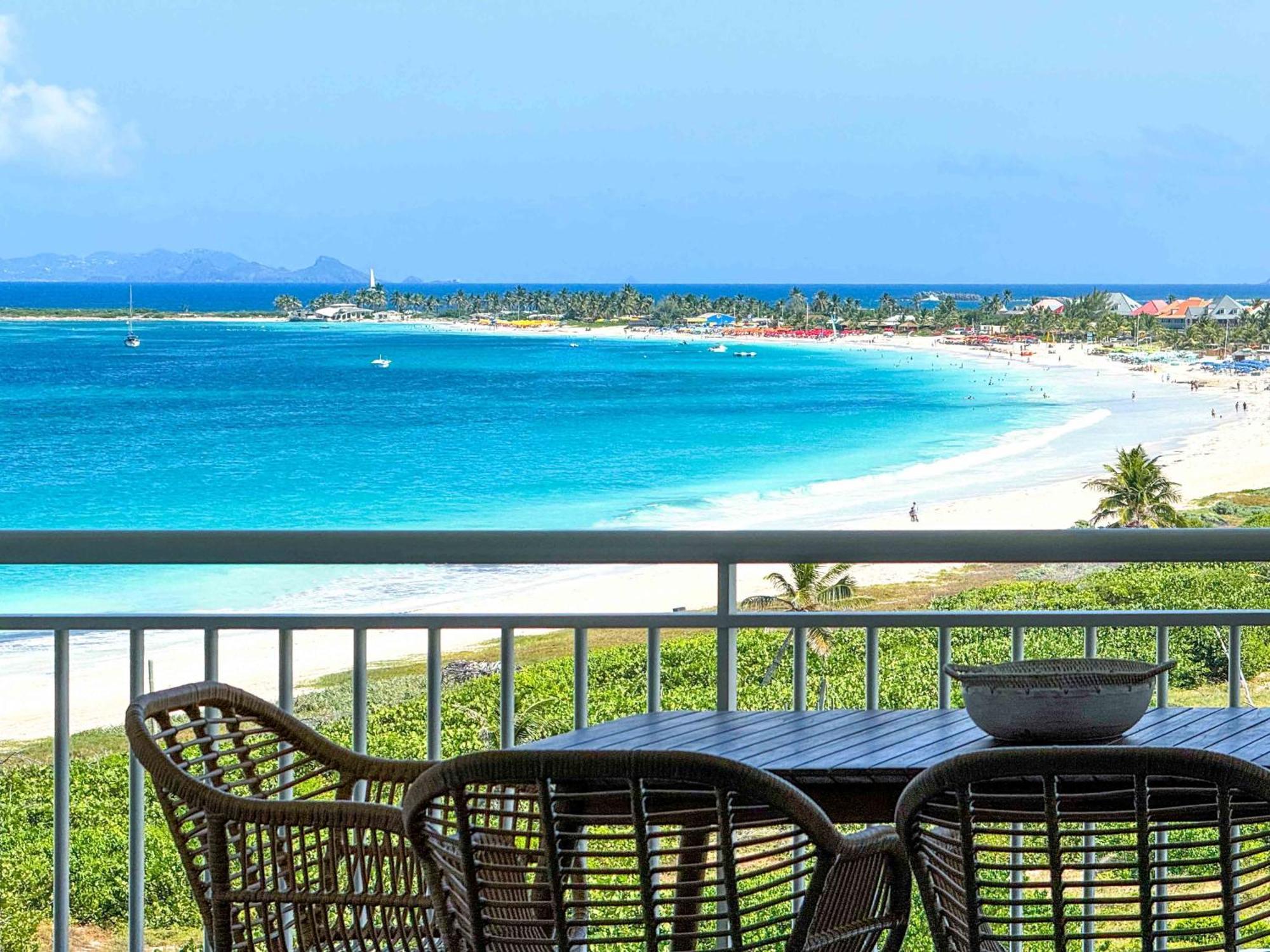 Top Floor Unit 520 Ft2 - 48 M2 With Stunning Dominant View On Ocean, St Barth, Orient Bay クルドサック エクステリア 写真